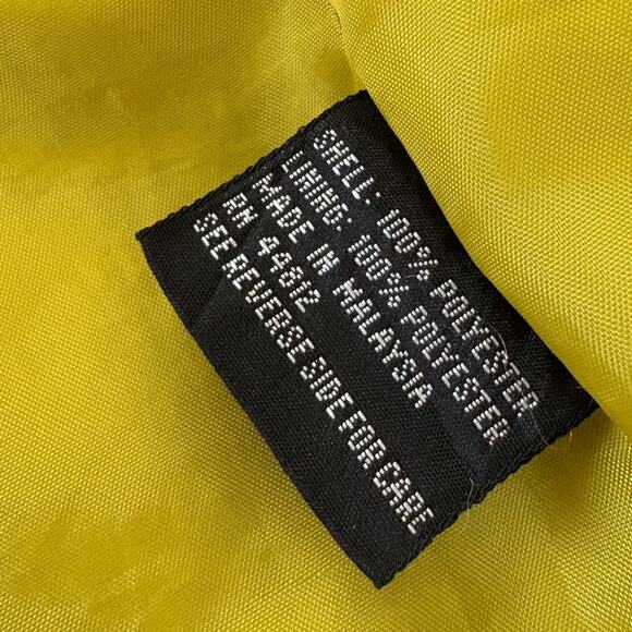 Vintage Olive Yellow Trench Coat Belted Longline Double Breasted Oversized Retro - Picture 12 of 14